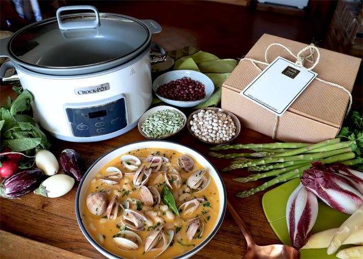 Crock pot y caja de productos de casa ruiz granel